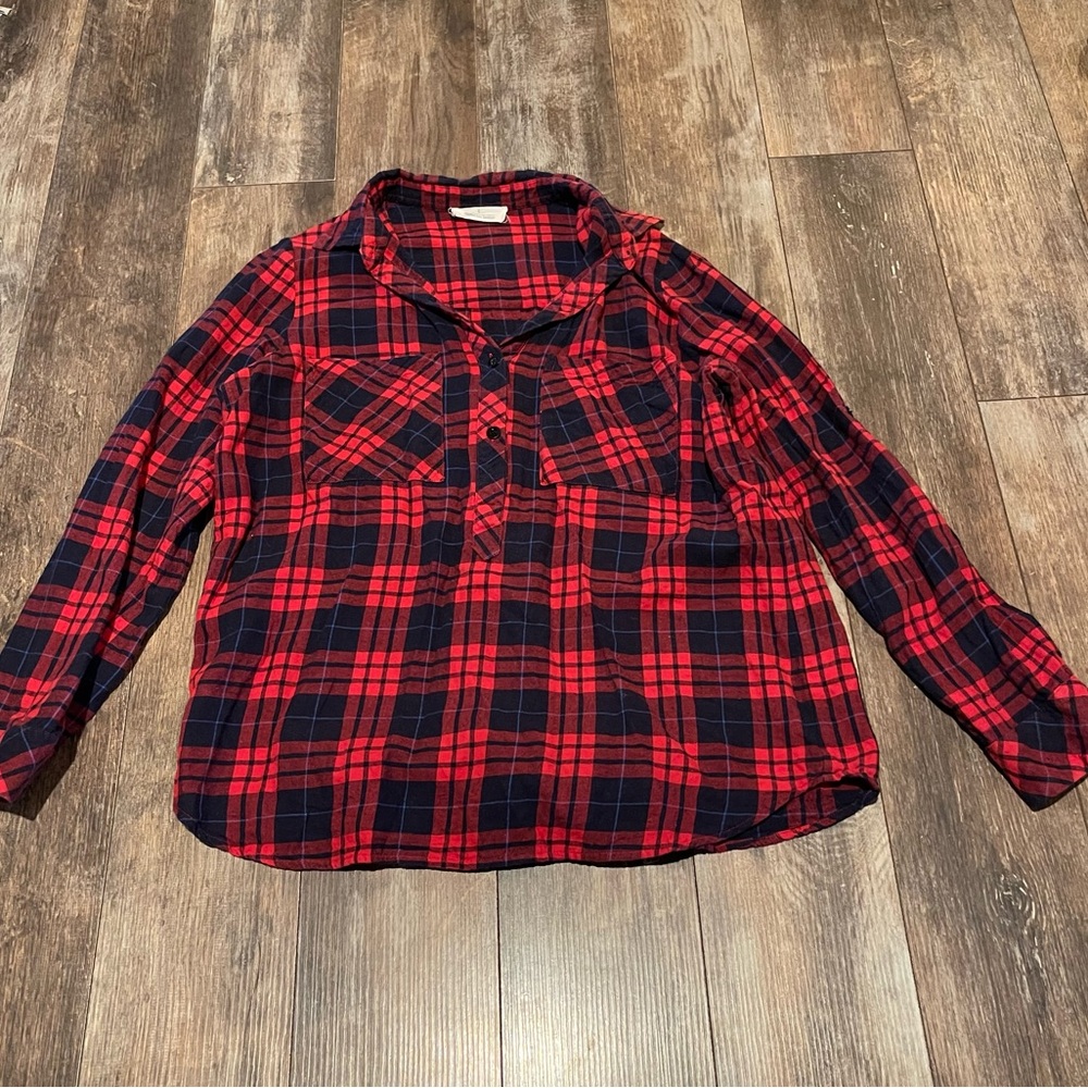 Emerson Kate Boutique Red and Black Plaid Shirt